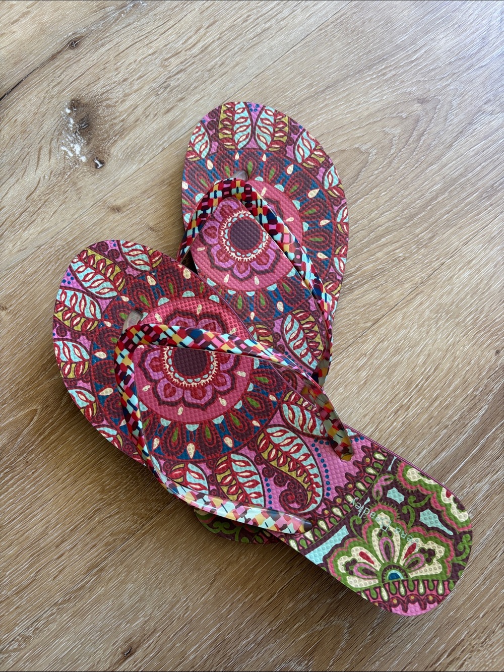 Vera Bradley Pink Resort Medallion Flip Flops